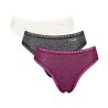 Lot de 3 High Leg Go Crush Black Combination Blanc/Noir/Violet