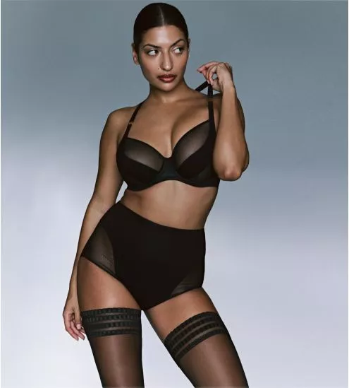 Culotte haute rétro sexy Sheary Noir