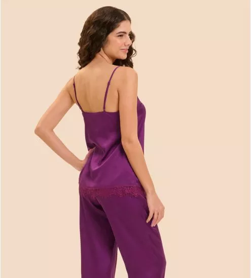 Nacht Top Satin Secrets Mûre
