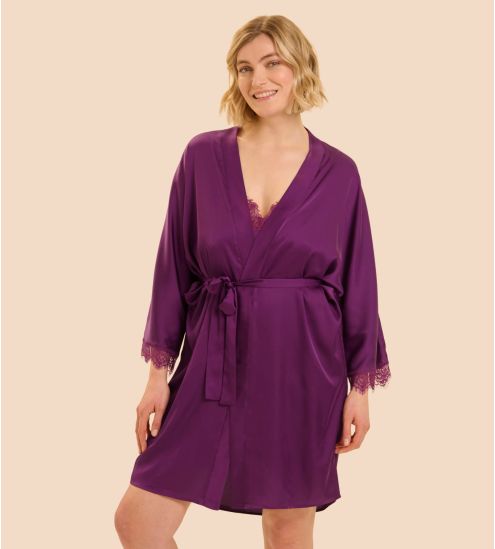 Kimono Satin Secrets Mûre