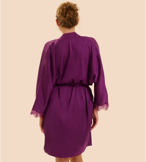 Kimono Satin Secrets Mûre