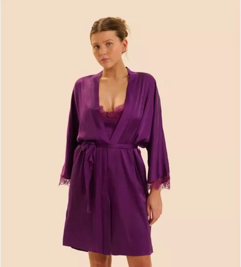 Satin-Bademantel Satin...