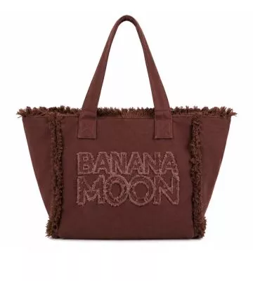 Sac de plage uni Chocolat 