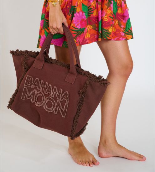 Sac de plage uni Chocolat 