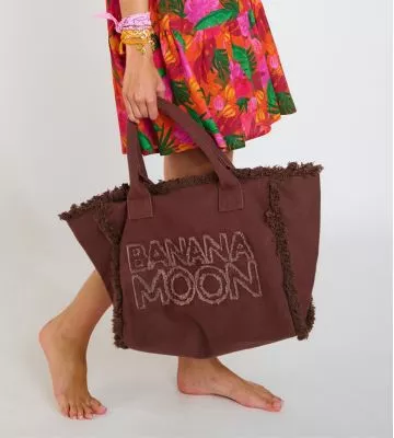 Sac de plage uni Chocolat 