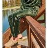 Pantalon de jogging en velours vert kaki Adrian Seashine