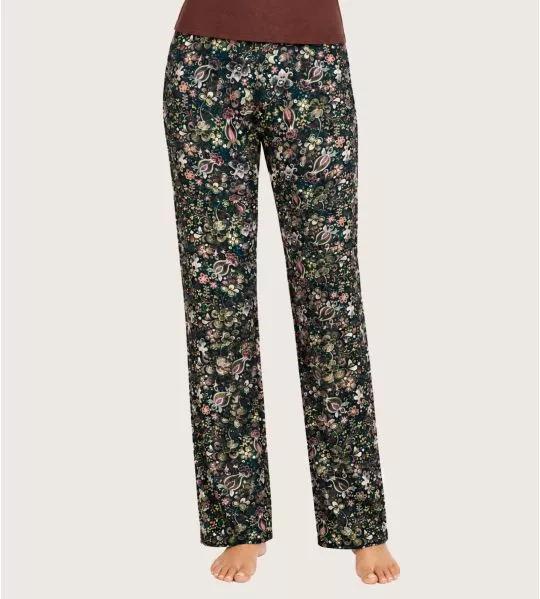 Pantalon de nuit imprimé Bohème Intime Vert Bohème
