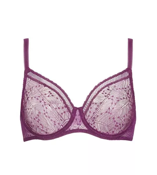 Soutien gorge armatures décolleté plongeant Comète Mûre