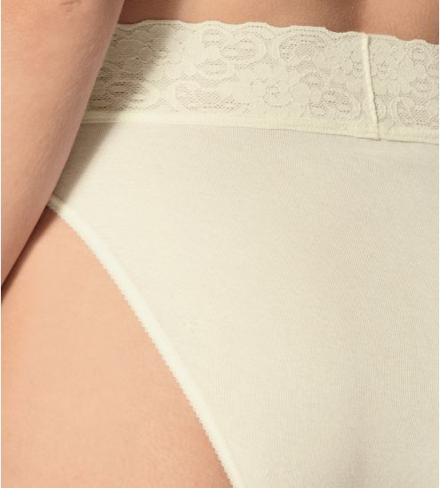 Slip ceinture dentelle Iconics Crème De Champagne