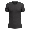 T-shirt manches courtes en laine et soie Wool & Silk Dark Moon Mel