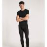 T-shirt manches courtes en laine et soie Wool & Silk Dark Moon Mel