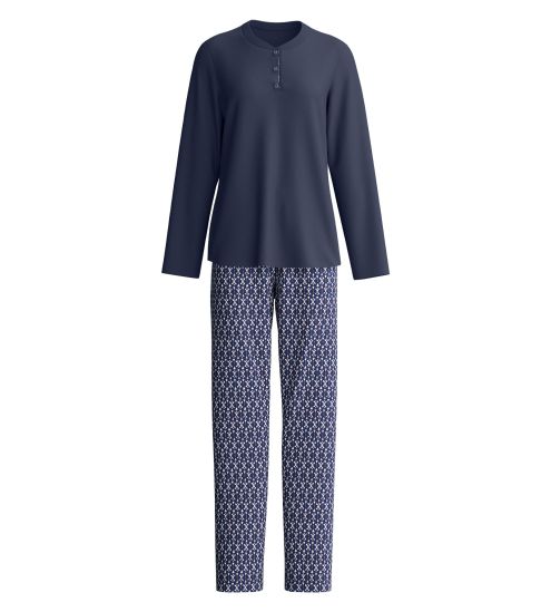 Pyjama long femme Midnight Hearts Peacoat Blue