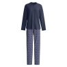 Pyjama long femme Midnight Hearts Peacoat Blue