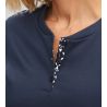 Pyjama long femme Midnight Hearts Peacoat Blue
