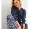 Pyjama long femme Midnight Hearts Peacoat Blue