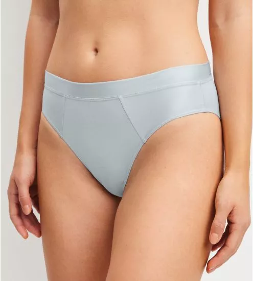 Slip avec bords en satin Cate Pearl Blue
