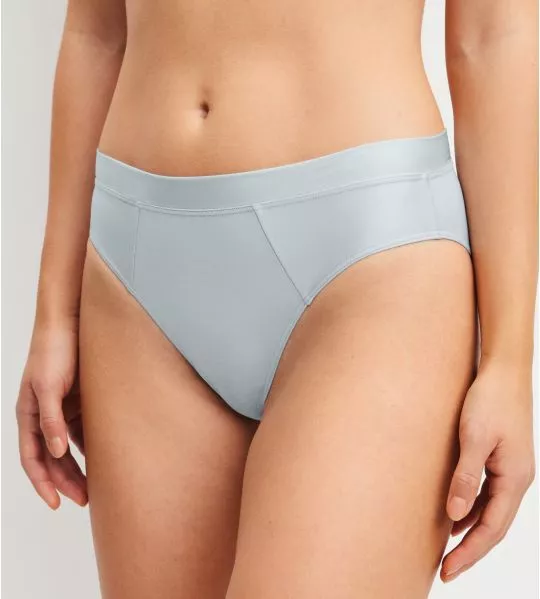 Slip avec bords en satin Cate Pearl Blue