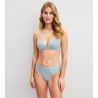 Slip avec bords en satin Cate Pearl Blue