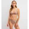 Slip avec bords en satin Cate Timeless Taupe