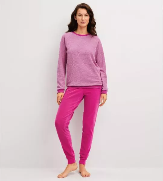 Pyjama en coton éponge avec bords resserrés Soft Dreams Very Berry