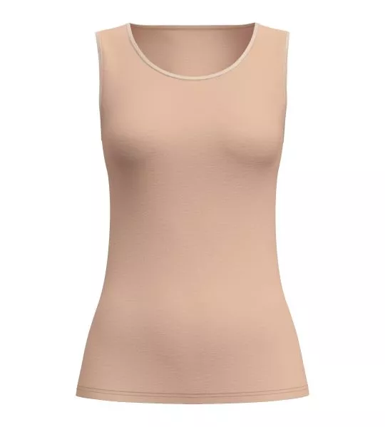 Débardeur beige en laine et soie True Confidence Desert Brown