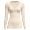 Top manches longues en laine et soie Silky Wool Glam Charm Cream