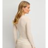 Top manches longues en laine et soie Silky Wool Glam Charm Cream