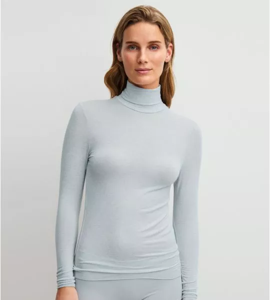 Feiner Pullover mit Zweite-Haut-Effekt Second Skin Pearl Blue