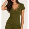 Top manches courtes en modal Simply Perfect Vert Mousse