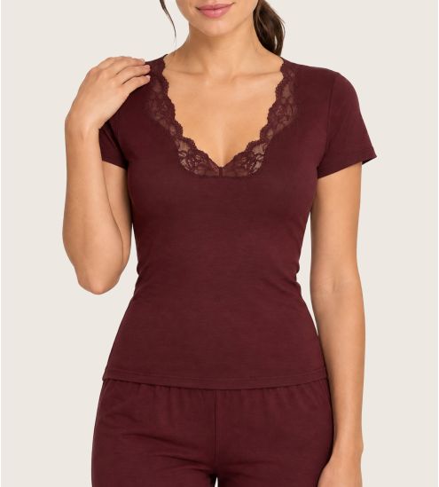 Short Sleeve Top in Modal Simply Perfect Cappuccino