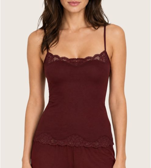 Caracis in modal with Lace Neckline Simply Perfect Cappuccino
