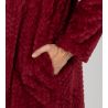 Robe de chambre zippée pilou Rouge Grenat