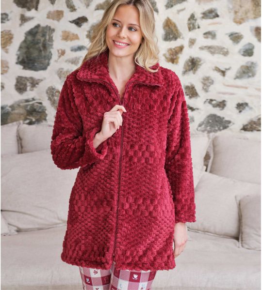 Pilf Zip Dress Red Pilf Garnet