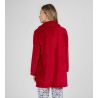 Veste zippée zippée en velours Rouge