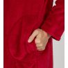 Veste zippée zippée en velours Rouge