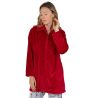 Veste zippée zippée en velours Rouge