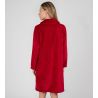 Robe de chambre boutonnée en velours Rouge