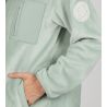 Gilet pour femme en velours vert