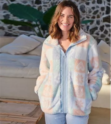 Gilet pilou à fermeture éclair Bleu Ciel