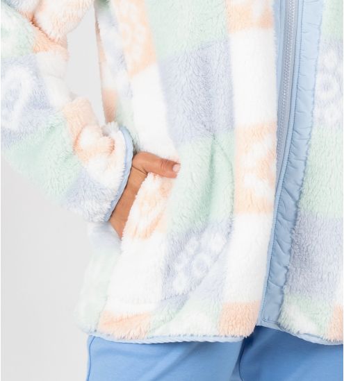 Gilet pilou à fermeture éclair Bleu Ciel