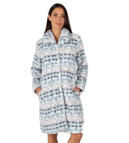 Robe de chambre longue douce Gris