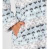 Robe de chambre longue douce Gris