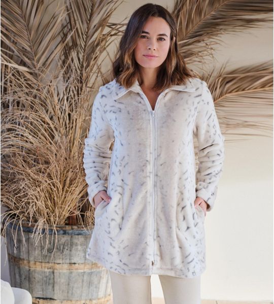 Beige zipper pilf vest