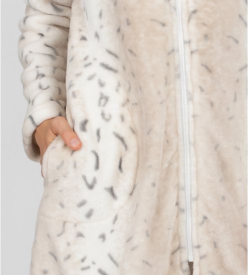 Gilet pilou à fermeture éclair Beige