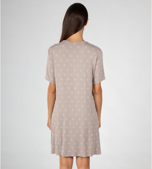 Liquette beige manches courtes en fibre de bambou Vison