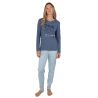 Pyjama interlock imprimé léopard Bleu Foncé
