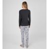 Pyjama manches longues imprimé animal Gris Anthracite