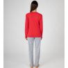 Pyjama manches longues à pois rouge et gris