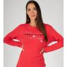 Pyjama manches longues à pois rouge et gris