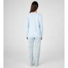 Pyjama polaire chaud femme Bleu Ciel